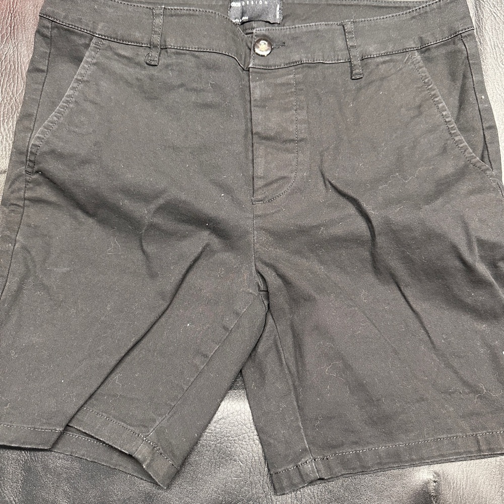 Men's Black ASOS Casual Flat Front Shorts